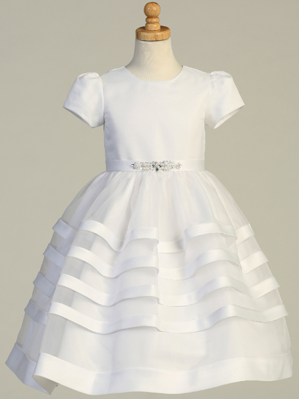 open lace back dress High Neck Communion Dress  A N A G R A S S I A