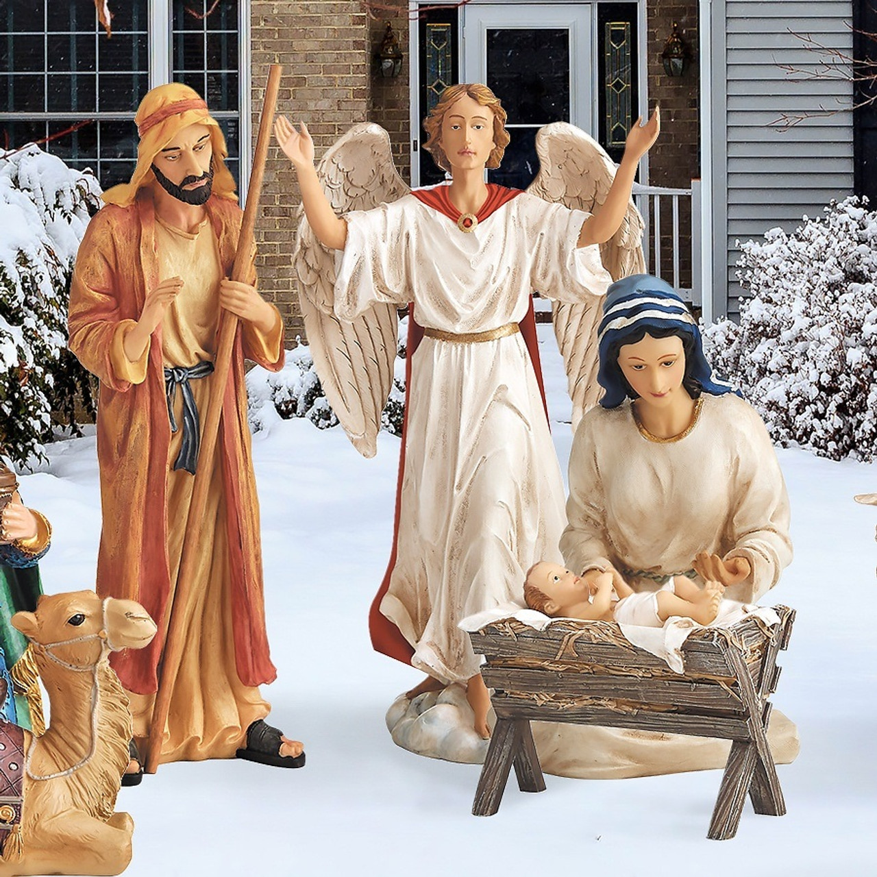 12-Piece Metal Outdoor Nativity Scene - Find Nativity For Church
