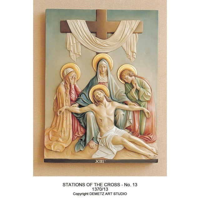 Stations of the Cross, Set of 14 by Demetz, 1370 - St. Jude Shop, Inc.