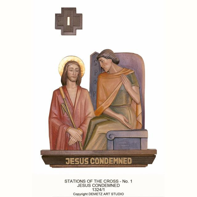 Stations of the Cross, Set of 16 by Demetz, 1374 - St. Jude Shop, Inc.