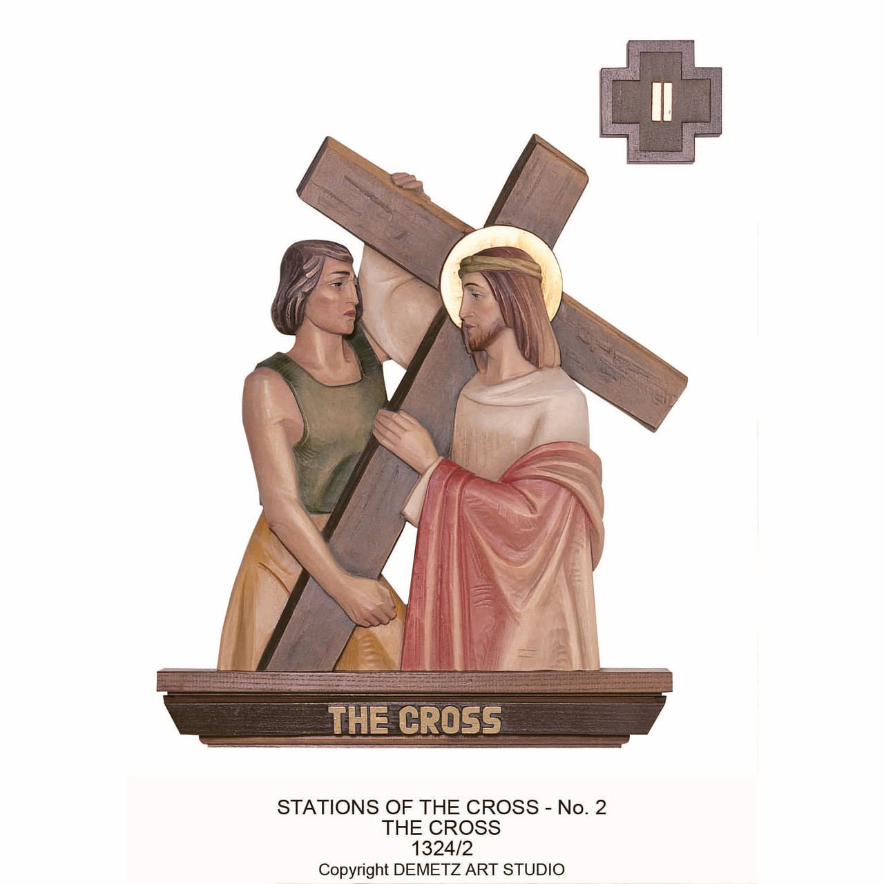 Stations of the Cross, Set of 16 by Demetz, 1374 - St. Jude Shop, Inc.