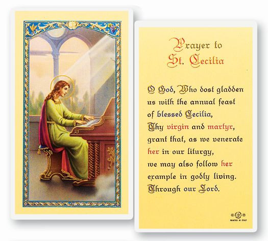 Prayer to St Cecelia, Laminated Italian Holy Card, 420 - St. Jude