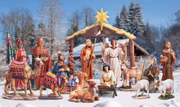 nativity scene with coke cans and camel cigarettes Three Kings and Camel Set