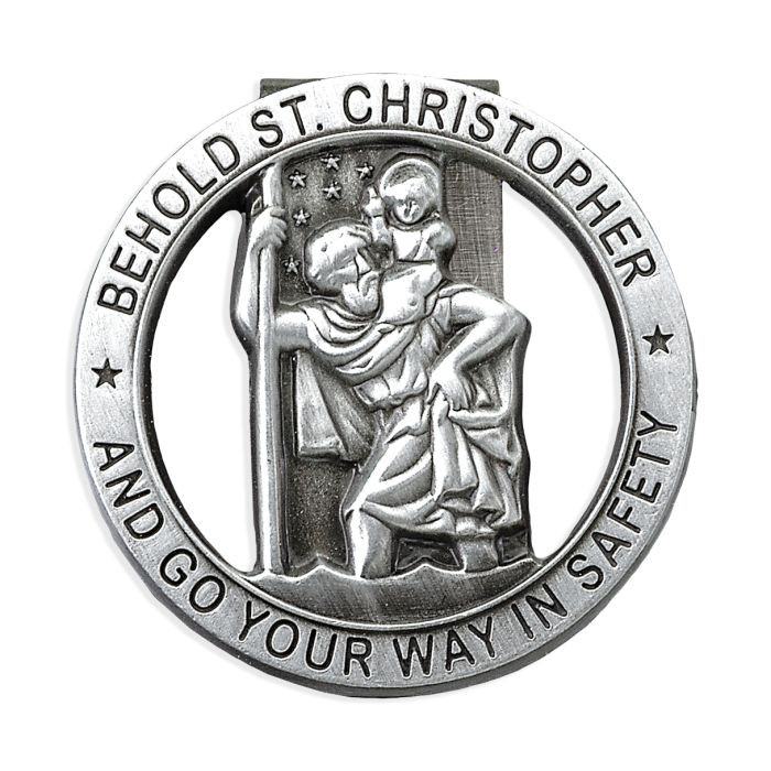 Saint Christopher Go Your Way in Safety Auto Visor Clip - St. Jude