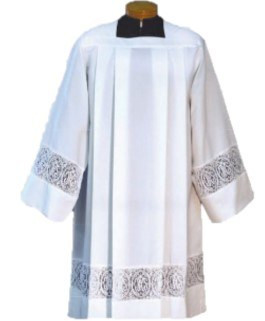 dosa（ドーサ) / long surplice Mens Long IHS Full Lace Surplice STYLE SUR1027 ( WHITE)