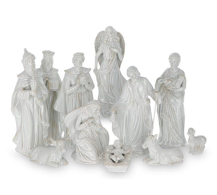 White Porcelain Nativity Set – 11 Piece - St. Jude Shop, Inc.