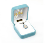 Miraculous Medal with Cubic Zirconia Crystals 