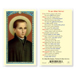 Saint John Berchman - Prayer to an Altar Server Laminated Holy Card