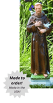St. Francis Outdoor Cement Garden Statue - 17" or 24" St. Francis Outdoor Cement Garden Statue - 17" or 24"
