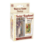 St. Raphael Hand Painted Solid Resin Statue - 4"