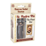 St. Padre Pio Hand Painted Resin Statue - 4"
