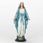 Our Lady of Grace 10" Statue. Resin/Stone Mix. Measurements: 10.38"H x 4.25"W x 2.5"D Our Lady of Grace 10" Statue. Resin/Stone Mix. Measurements: 10.38"H x 4.25"W x 2.5"D