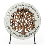 Tree of Life Round Stone with Easel