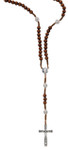 Brown Wood Cord St. Padre Pio Rosary