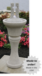 Open Works Cross Outdoor Cement Fountainette - 41"