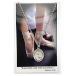 Girls Pewter Sport Medals with Prayer Card