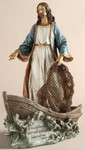 Christ the Fisherman 12" statue. Materials: Resin/Stone Mix. Dimensions: 11.25"H x 9.25"W x 4.75. "Come, follow me, and I will make you fishers of men. -Matthew 4:19" Christ the Fisherman 12" statue. Materials: Resin/Stone Mix. Dimensions: 11.25"H x 9.25"W x 4.75. "Come, follow me, and I will make you fishers of men. -Matthew 4:19"