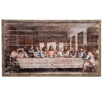 21"H The Last Supper Panels. The Last Supper Panels are made of wood. The Last Supper Panels measure 21"H x 37.5"W x 2"D. 21"H The Last Supper Panels. The Last Supper Panels are made of wood. The Last Supper Panels measure 21"H x 37.5"W x 2"D.