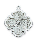 Sterling Silver 4-Way Medal - 20" Chain
