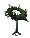 Advent Wreath with Processional Candle Holders - Available in Black or Gold 