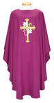 Swiss Schiffli Embroidered Cross & Easter Lily Chasuble with Stole