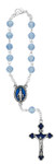 Miraculous Medal Carded Auto Rosary with silver ox crucifix and center. Miraculous Medal Carded Auto Rosary with silver ox crucifix and center.