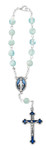 Blue Miraculous Medal Auto Rosary