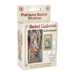 St.Gabriel the Archangel Resin Statue with Holy Card - 4"