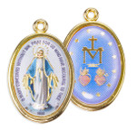 Oval Enameled Miraculous Medal 