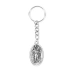 St. Christopher Silver Oxidized Key Chain