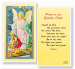 Prayer to Your Guardian Angel Laminated Holy Card