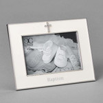 Baptismal Frame with Cross. Baptismal Frame is made of a zinc alloy and is lead free. The Baptism Frame with Cross is 6"H. There is a cross at the top and the word Baptism across the bottom. The baptism frame holds a 4"x 6" photo Baptismal Frame with Cross. Baptismal Frame is made of a zinc alloy and is lead free. The Baptism Frame with Cross is 6"H. There is a cross at the top and the word Baptism across the bottom. The baptism frame holds a 4"x 6" photo