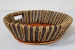 Rustic Round Collection Basket with Slotted Handles - 13"