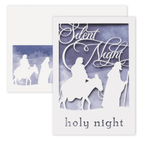 Silent and Holy Night Laser Cut Boxed Christmas Cards - 10ct