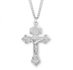 Sterling Silver Small Pardon Crucifix - 24" Chain