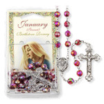Birthstone Rosaries - Aurora Borealis Faceted Acrylic Beads