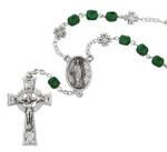 Irish Celtic Cross/St Patrick Auto Rosary. Rosary has Square Green Glass Beads and comes carded. Auto Rosary has a silver ox crucifix and center. Comes carded. Made in Italy Irish Celtic Cross/St Patrick Auto Rosary. Rosary has Square Green Glass Beads and comes carded. Auto Rosary has a silver ox crucifix and center. Comes carded. Made in Italy
