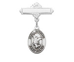 Sterling Silver St Michael Baby Bar Pin