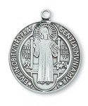 Pewter St. Benedict Medal - 24" Chain