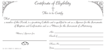 Certificate of Eligibility - Pack of 50