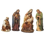 The Holy Family and Three Kings Textured Nativity Set is 16"H. Set is made of a resin/stone material. Great for holiday table top display! The Holy Family and Three Kings Textured Nativity Set is 16"H. Set is made of a resin/stone material. Great for holiday table top display!