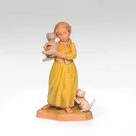 Fontanini Nativity Figures - Filia the Girl with Cats - 5"