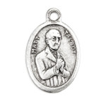 Venerable Matt Talbot Oval Silver Antiqued Oxidized Medal 
