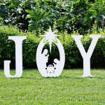 Outdoor JOY Holy Family Lawn Silhouette 