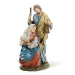 15.5" Holy Family Figure. Figure is made of a resin/stone mix. Actual measurements are: 15.5"H x 9"W x 5.75"D 15.5" Holy Family Figure. Figure is made of a resin/stone mix. Actual measurements are: 15.5"H x 9"W x 5.75"D