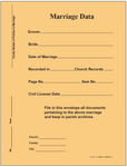 Marriage Data Envelopes - Box of 100