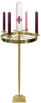 Solid Brass Floor Advent Wreath – 48"