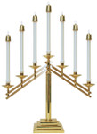 Solid Brass 7-Light Altar Candelabra – Nickel or Polished Brass
