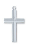Sterling Silver Engraved Cross - 24" Chain