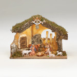 Fontanini Nativity - 9pc Nativity with USB LED Italian Stable - 5" Scale Fontanini Nativity - 9pc Nativity with USB LED Italian Stable - 5" Scale